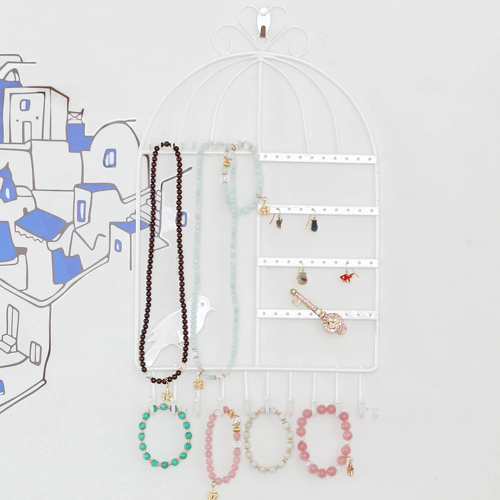 Новая металлическая клетка для птицы ювелирное изделие держатель серьги Дисплей