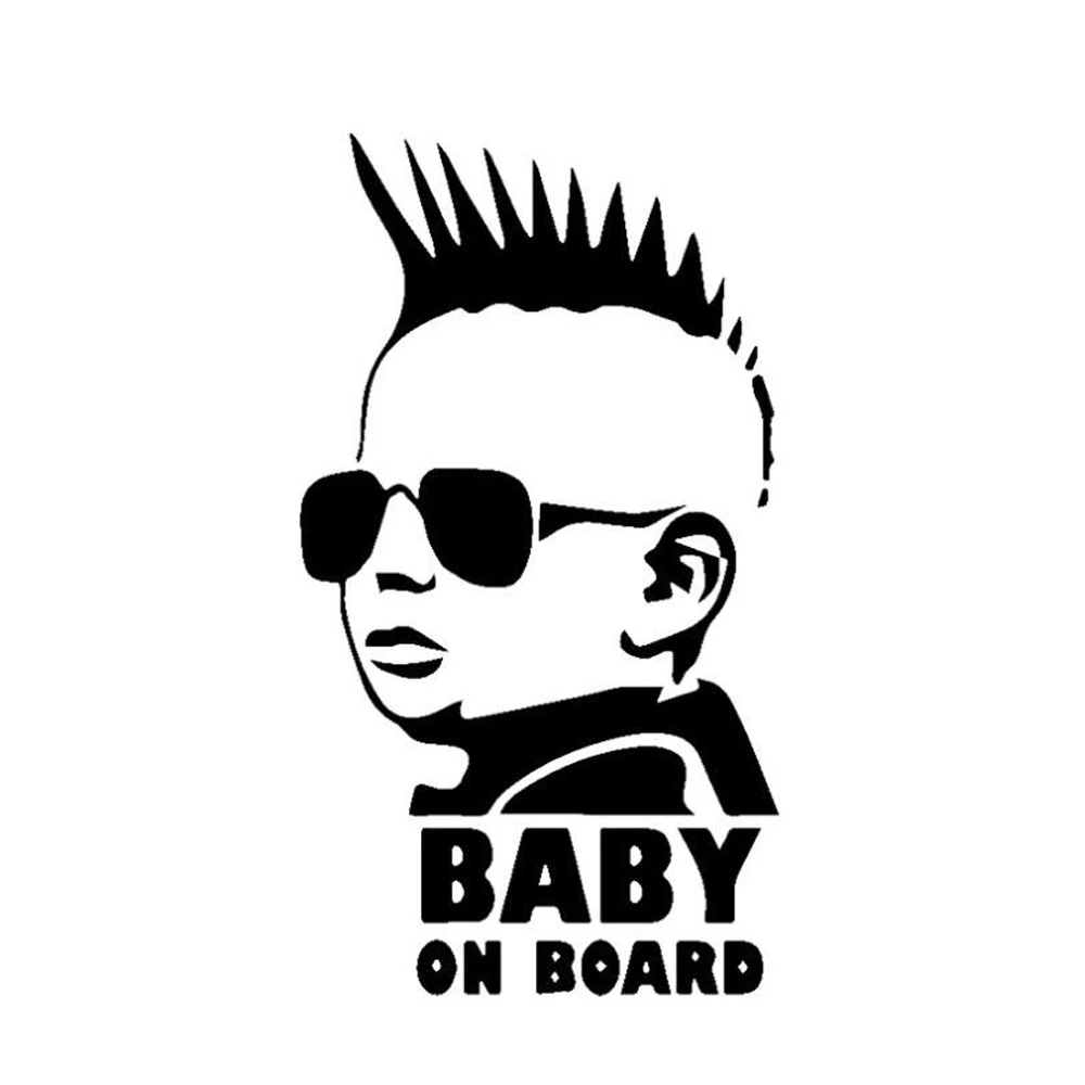 

Car Sticker Cute Boy Styling Baby on Board Reflective Auto Decal Bumper Body Decal Creative Funny Vinyl Waterproof,15cm*8cm