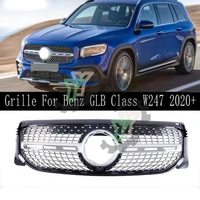 car front bumper grille modified grille for mercedes benz w247 glb class 2020 diamond style racing grill
