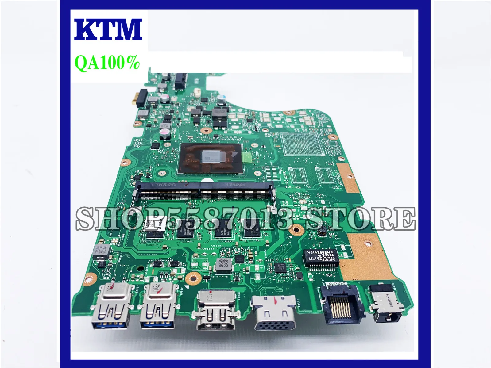 

KEFU X555QG Laptop Motherboard For ASUS X555QG X555BA Original Mainboard 4GB-RAM A9-9410P Test Work