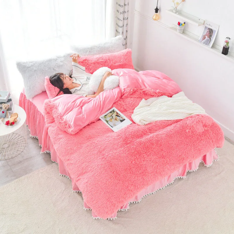 AB Cloud бархатный Кристальный бархат в стиле принцессы 4 шт. пододеяльник