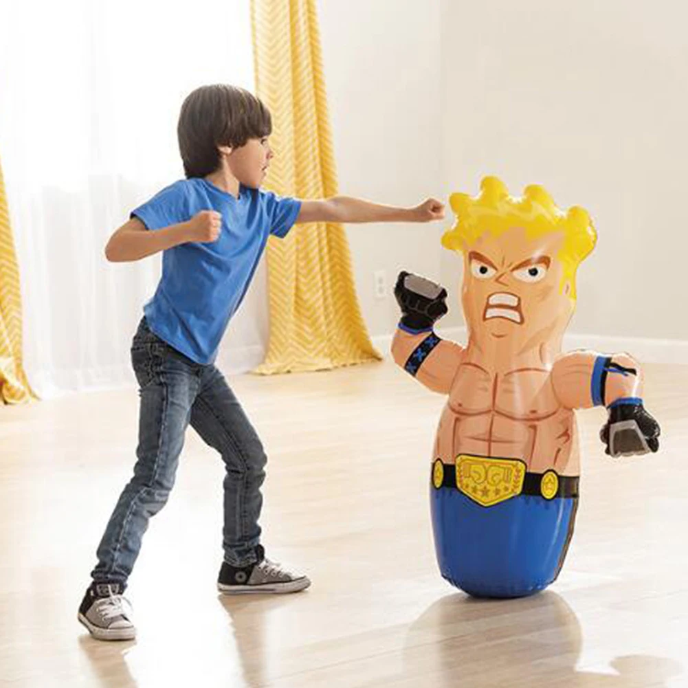 Boxing Inflatable Punching Bag Kids Tumbler Children Games Sport Toys For Boys Girls 5 6 7 8 9 10 Years |