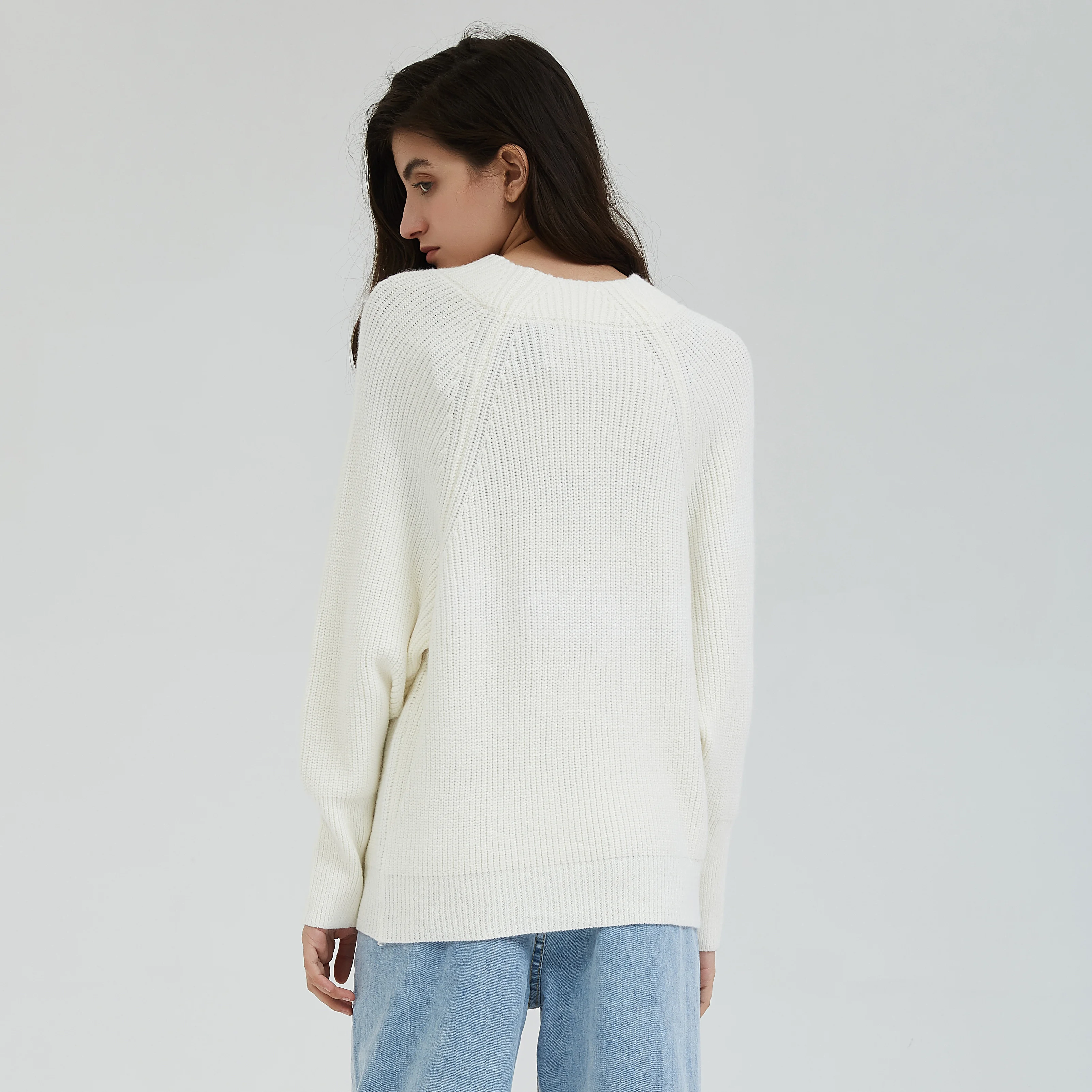 Wixra Women Solid O Neck Knitted Sweater 2019 Autumn Winter Fashion Pullover Sweaters Ladies Loose Knitwear Female Tops | Женская одежда