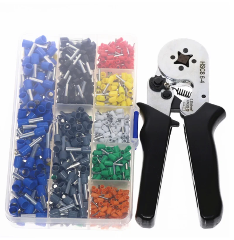 

800 Wire Crimping Tool Kit AWG 10-22 Terminal Connector Sleeves Contractors Ferrule Crimper Pliers for Stripper Wiring Projects