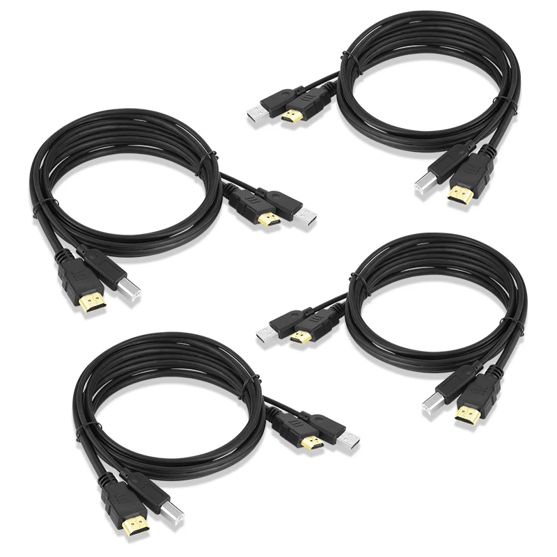 Tesla Smart 4 шт. Новинка Высокое качество 1,5 м HDMI USB KVM специальный кабель Поддержка KVM переключатель HDMI USB2.0 KVM переключатель выделенный