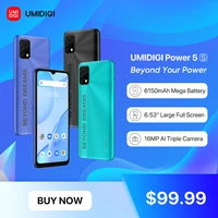 umidigi power 5s global version smartphone 4gb 64gb 6 53hd display 16mp triple camera 6150mah battery mobile phone