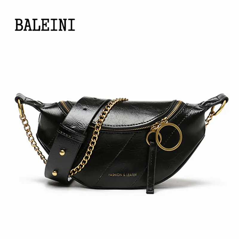 Черный BALEINI новая дамская посылка пельменей простая однотонная модная трендовая дикая Индивидуальная сумка через плечо сумка-мессенджер - Цвет: Черный