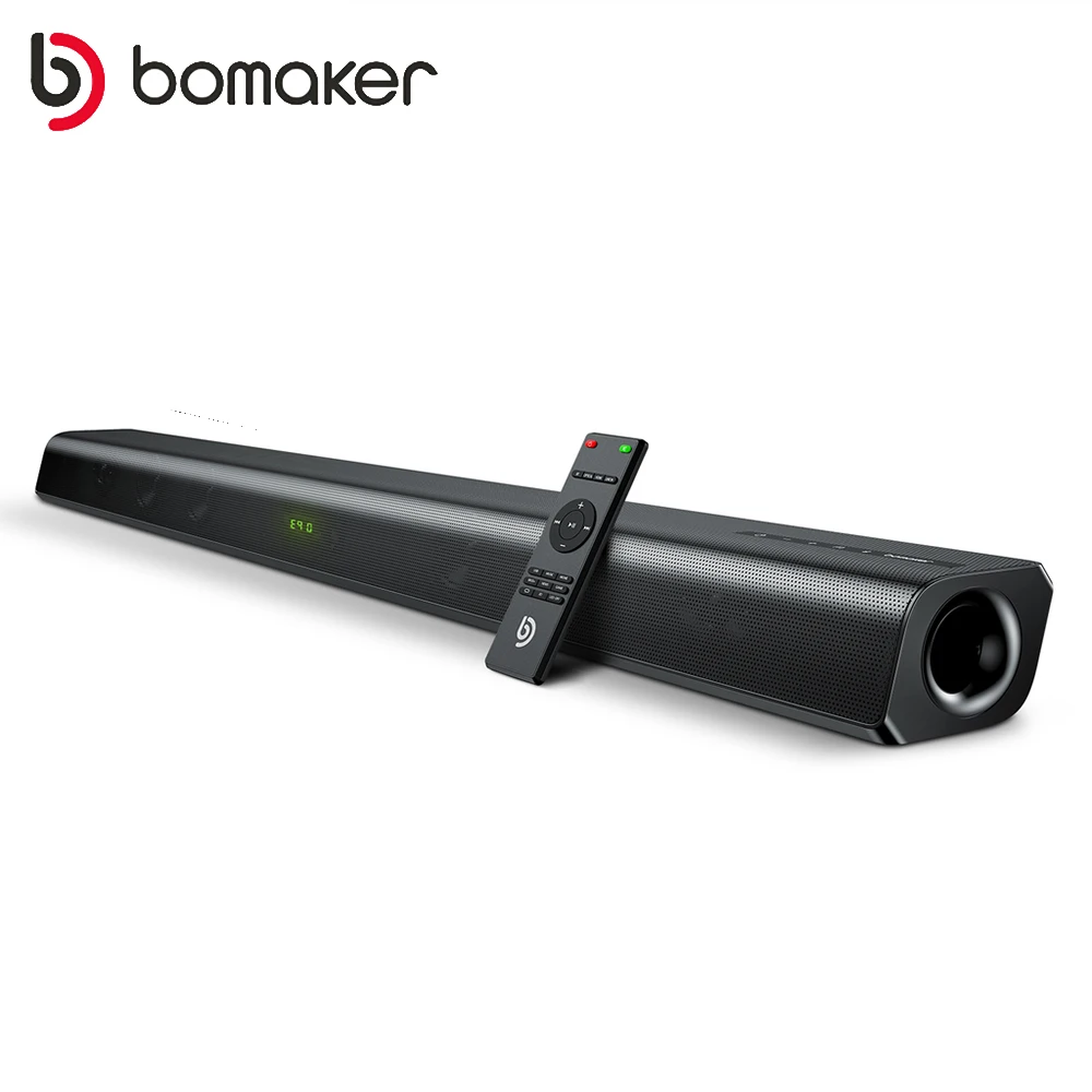 

BOMAKER 120W Bluetooth-compatible TV Soundbar Powerful Bass 3D Stereo DSP Digital Amplifier Speaker Home Theater