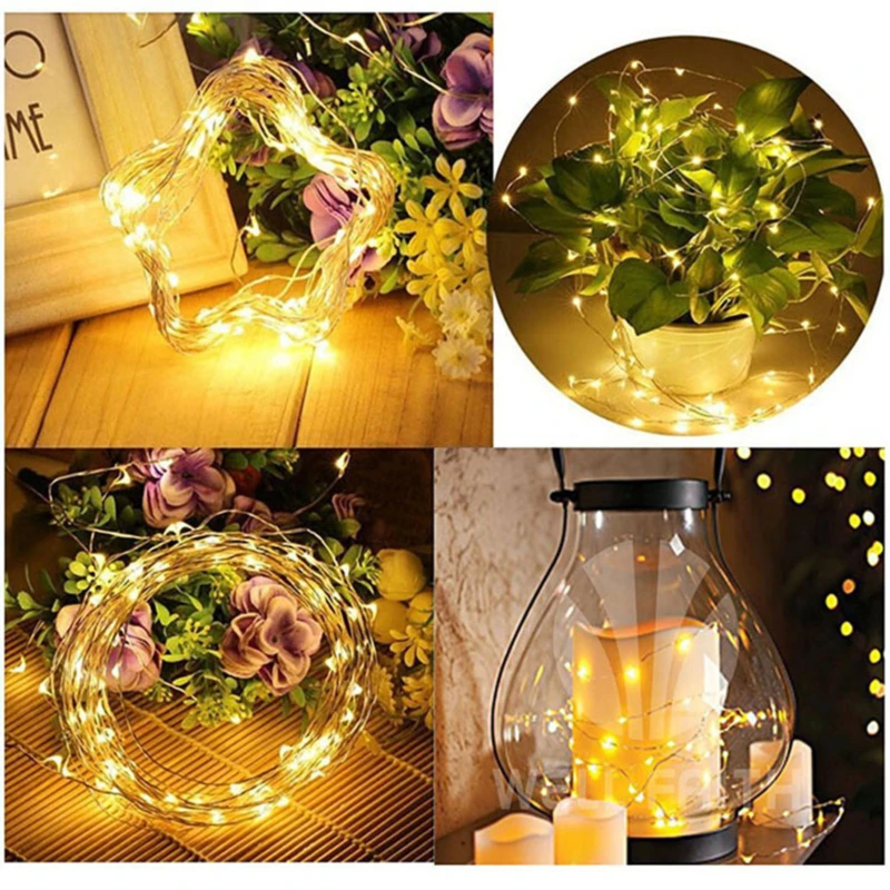 LED Garland String DIY Fairy Lights for Glass Craft Bottle New Year Christmas Valentines Wedding Birthday Party Decoration | Дом и сад