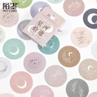 Наклейки Galaxy Moon, 45 шт., корейские цветные бумажные стикеры макарон, эстетичные Декоративные наклейки для дневника, скрапбукинга