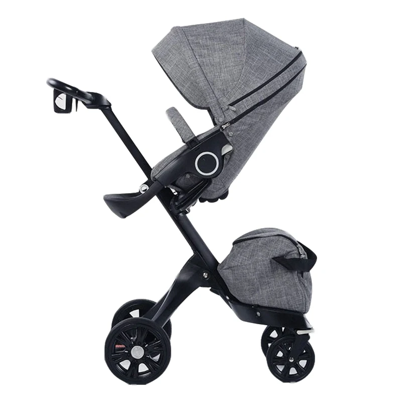 gray stroller 1 Большой-ная скидка! Детская коляска 2 в 1, детская коляска для новорожденных, фирменная детская коляска 3 в 1 с люлькой и автокреслом - Цвет: gray stroller 1