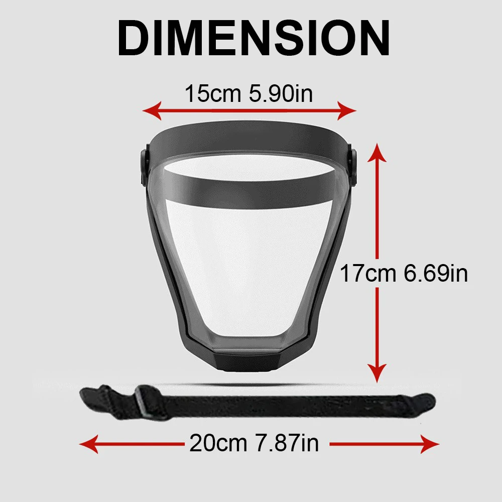 Protective Mask Anti-Oil Reusable Cycling Face Cover Shield Anti-Fog Oil Plastic Transparent Mouth Kitchen Tools | Дом и сад