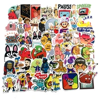 103050pcs fun cute cartoon character sticker notebook guitar skateboard gift toy animated movie character sticker wholesale