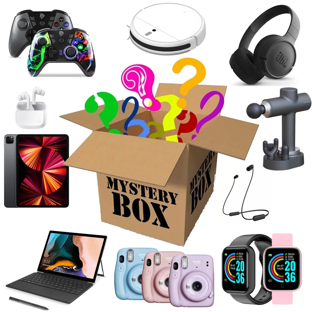 

Novelty Lucky Box Digital Electronic Mystery Case Random Home Item There is A Chance to Open Iphone, Earphone, Watch etc