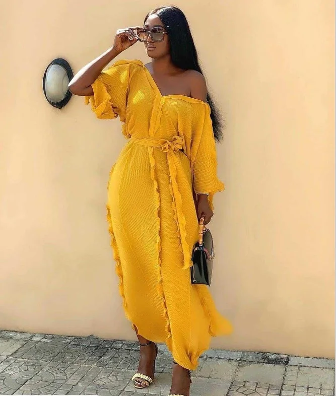 

Rich Bazin Original 2022 New Summer Elegent Style V-neck Plus Size Long Dress Ladies Clothes African Dresses For Women