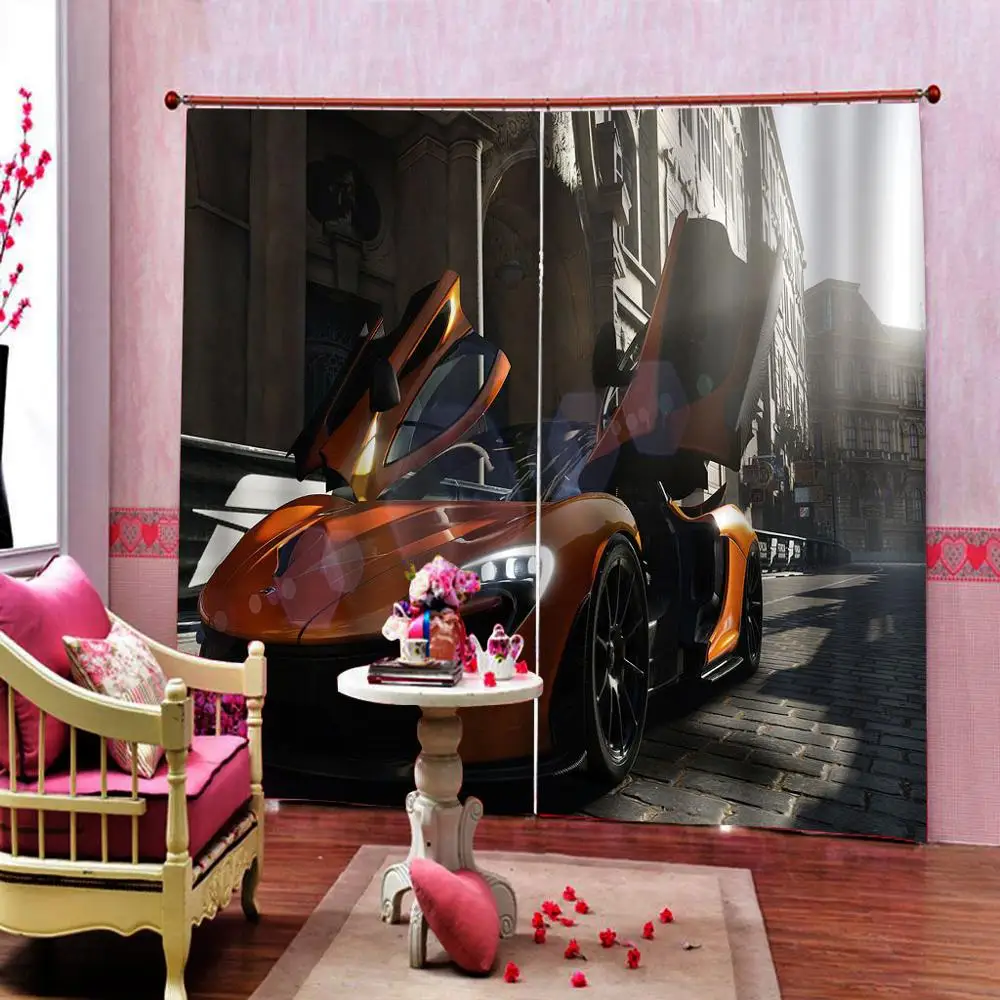 Пользовательские 3D занавески s затемненные Оконные Занавески для гостиной