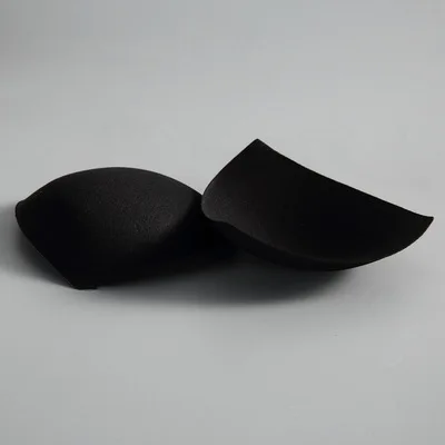 black 2 шт., 1 пара, плотные губчатые подушечки для бюстгальтера, увеличивающие грудь, съемные вкладыши для бюстгальтера, чашечки для купальника, подкладка для бикини - Цвет: black