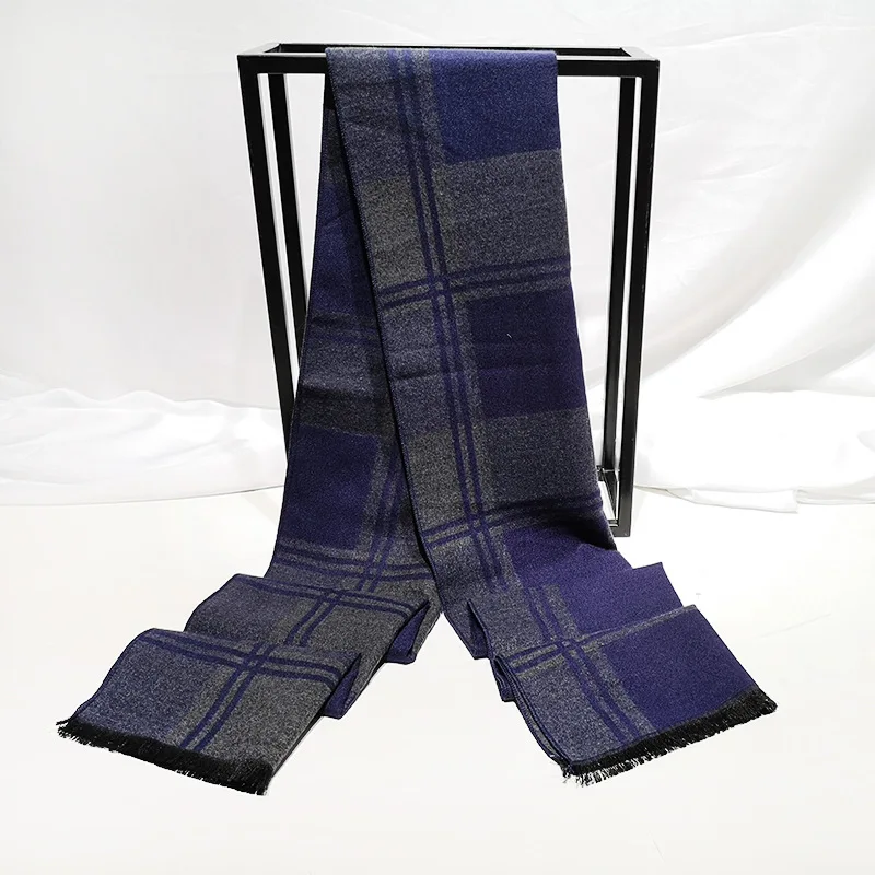 

Business Winter Scarf Cashmere Striped Wrap Winter luxury brand designer scarf Gifts Retro Shawl Men High Quality Scarf Spots