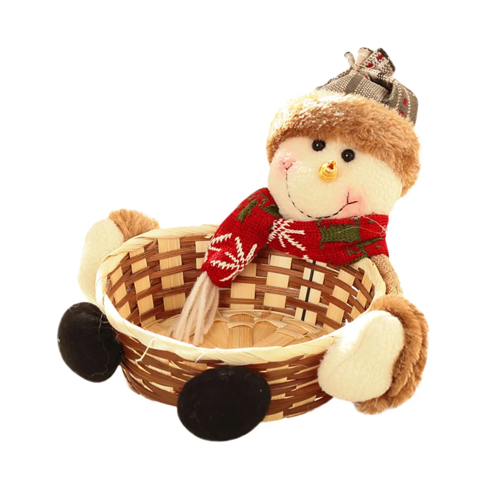 A Christmas Candy Storage Basket Decoration Santa Claus Storage Basket Gift Christmas Decoration Christmas Candy Storage Basket - Цвет: A