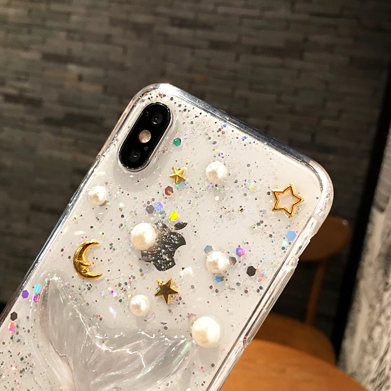 Чехол с блестками для iPhone 11 12 Pro Max 12mini SE 20 X XS XR 6 6S 7 8 Plus | Мобильные телефоны и