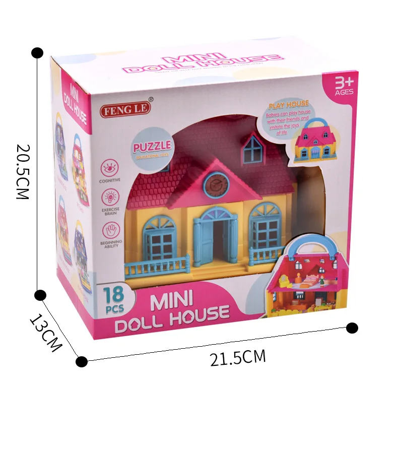 

Children's toys DIY furniture set girl's suitcase doll house house