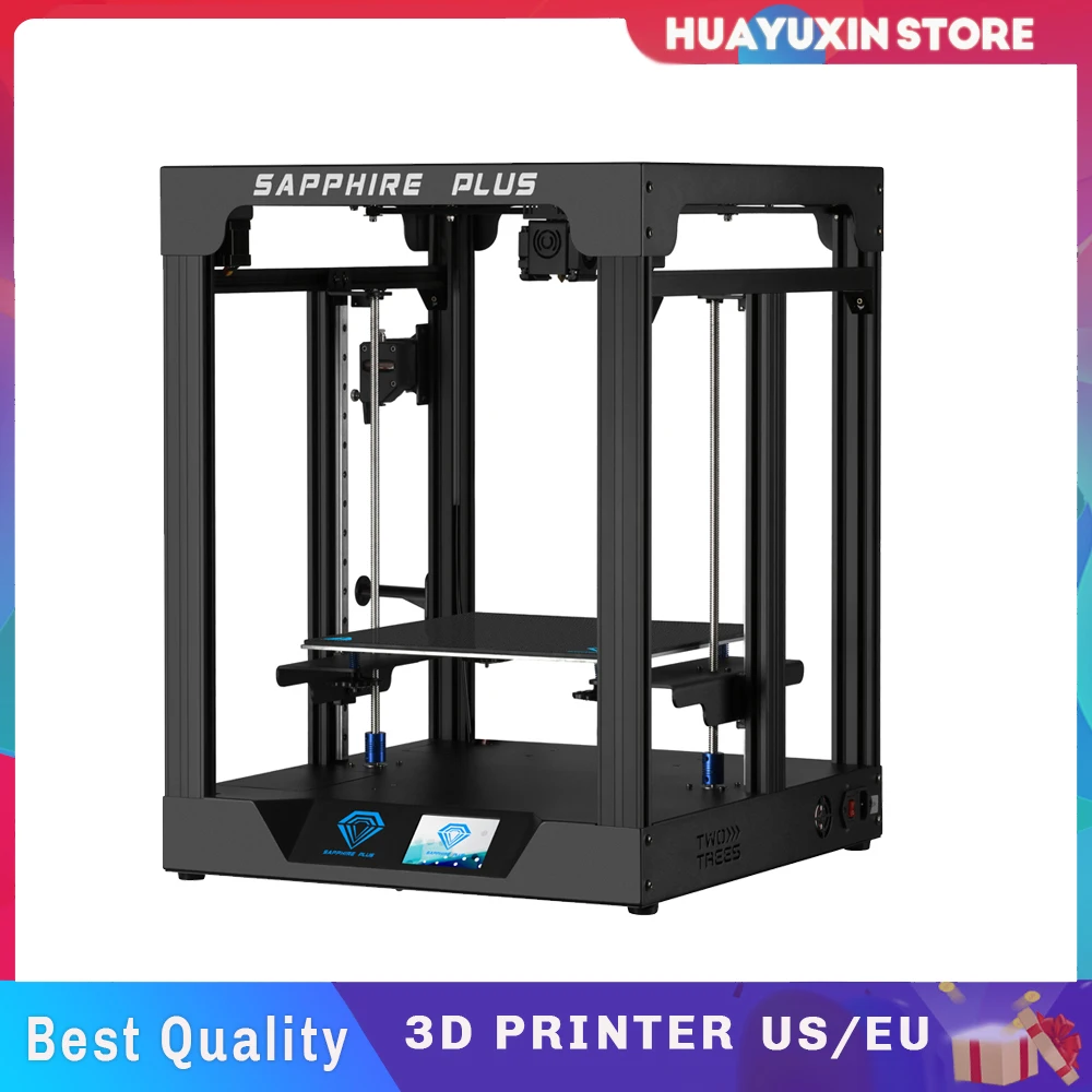 

Twotrees 3D Printer DIY Kit FDM Dual Z Axis for Sapphire Plus V1.1 COREXY BMG Extruder Print Size 300*300*350mm TMC2225 PEI