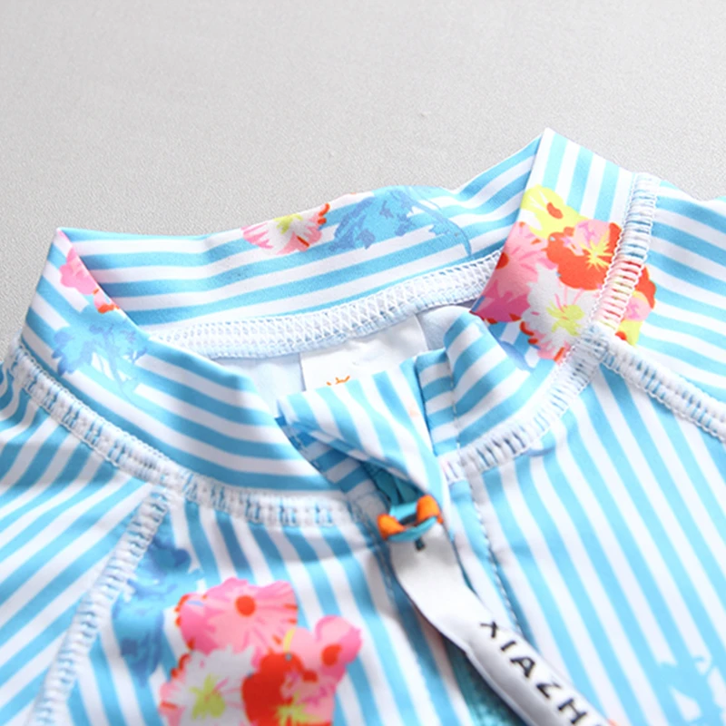 Bathing Clothes Baby Sun Protection Swimwear Fashion Children Long Sleeve uv Swimsuit Child One Piece Swimming | Детская одежда и