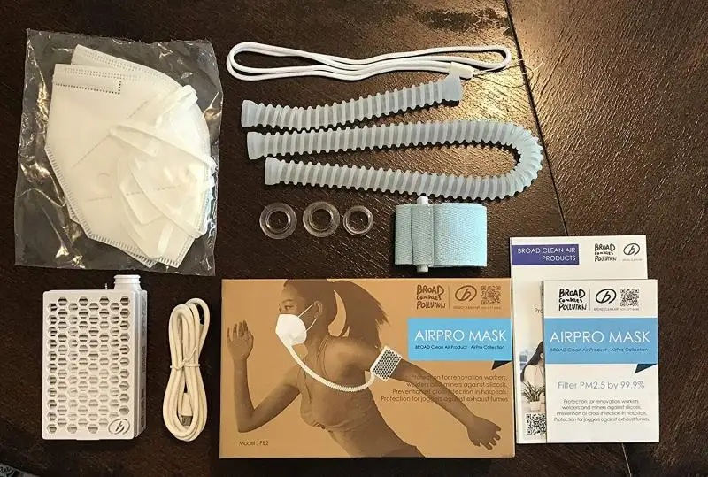 2020 Airpro Электрический очищающий респиратор с двумя многоразовыми масками защита