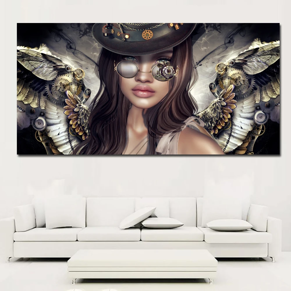 

Картина из квадратных страз с эльфом 3 d, вышивка крестиком, круглая Алмазная вышивка Стразы с механическими крыльями, мозаика «сделай сам», ...