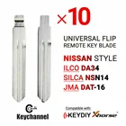 10 шт. Новый необработанный Универсальный флип-чехол для модели Nissan DA34 NSN14