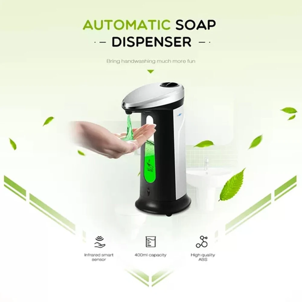 

400ml Automatic Soap Dispenser Electric Soap Dispenser Touchless Soap Dispenser for Bathroom Kitchen Hotel Restaurant