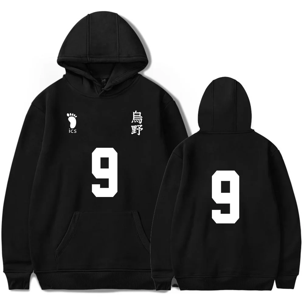 

Japan Anime Haikyuu Karasuno High School Kageyama Tobio Funny Hoodie Hip Hop Graphic Sweatshirts Poleron Hombre Streetwear Hoody