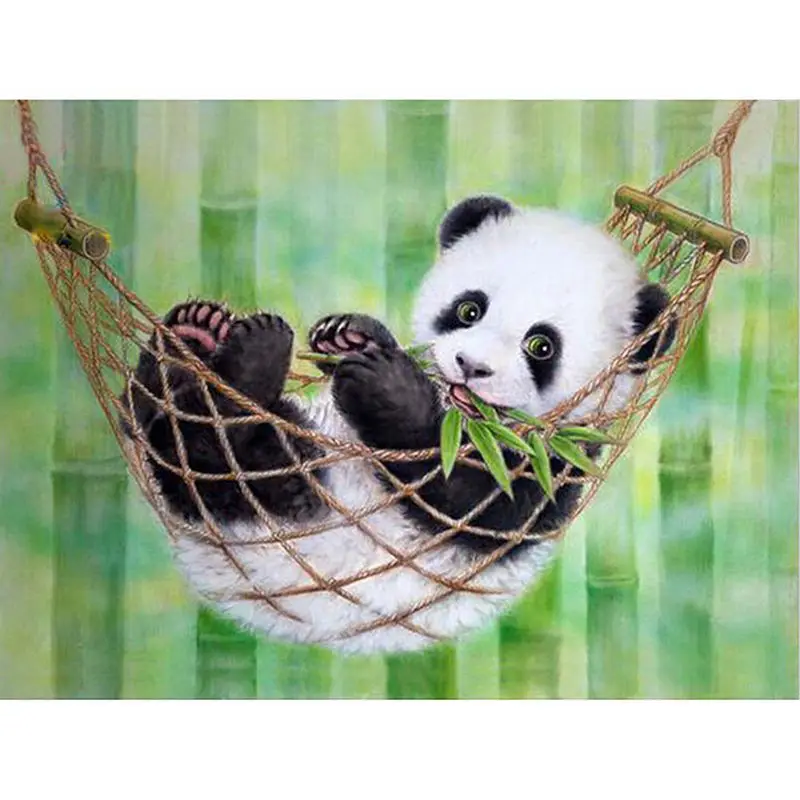 Полноразмерная Алмазная 5D картина сделай сам вышивка панда крестиком стразы