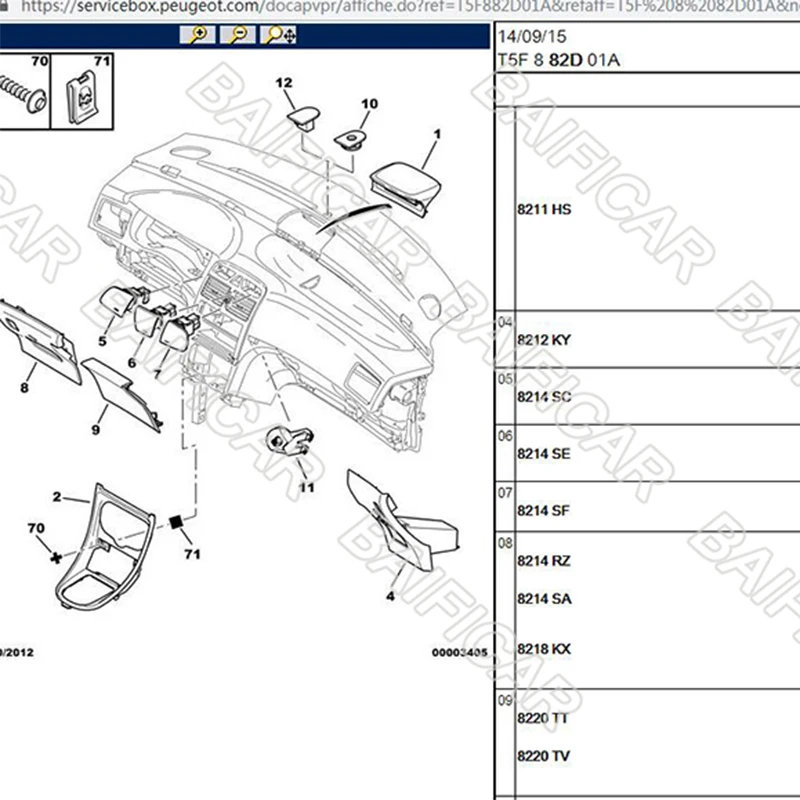 Бренд Baificar новинка 90% оригинальная крышка панели приборной лицевая пластина