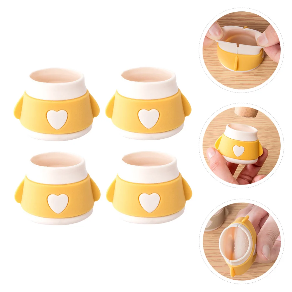 

4pcs Heart-shaped Furniture Silicon Protection Covers Silicone Chair Protector