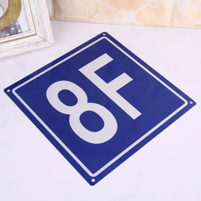 

7.8 Inches Floor Number Signs Aluminum Building Floor Signs for 1F to 10F for School Office House Apartment House Hotel Hospital