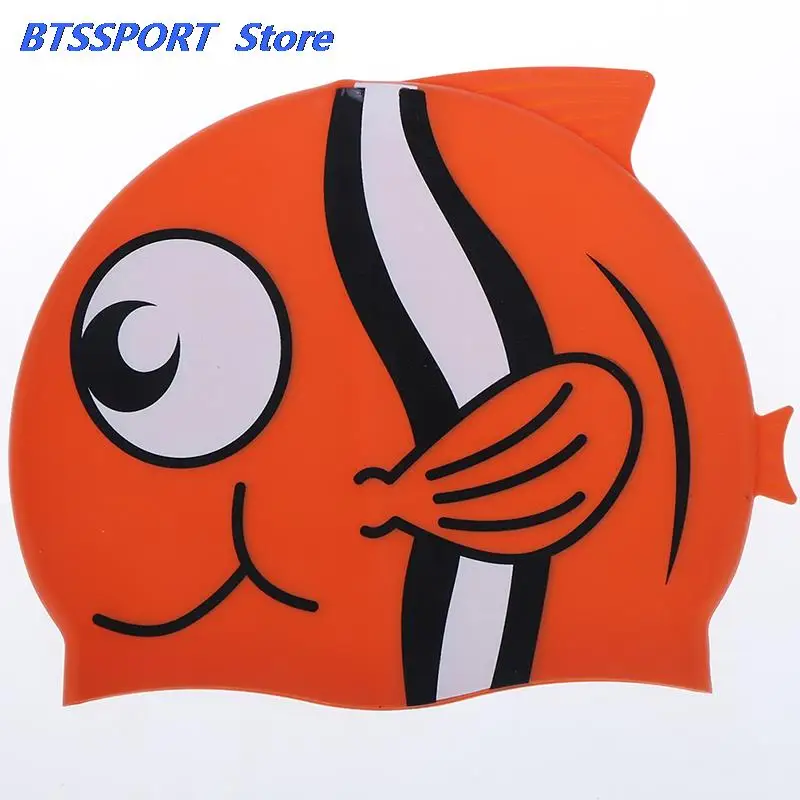 Шапочка для плавания мальчиков и девочек водонепроницаемая шапочка с милыми