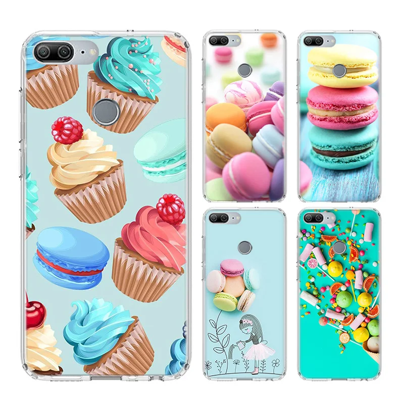 

Dessert ice cream Macaron Case For Huawei Honor 30 30s Play4T 20 9X Pro 8X 10 lite 9A 8A 8C 8S 9 V20 V30 Y5 Y6 Y7 Y9 2019 Cover