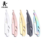 Бритва Парикмахерская с прямым краем, инструмент для стрижки бороды, бровей, ручная Бритва для депиляции, сменные лезвия для стрижки