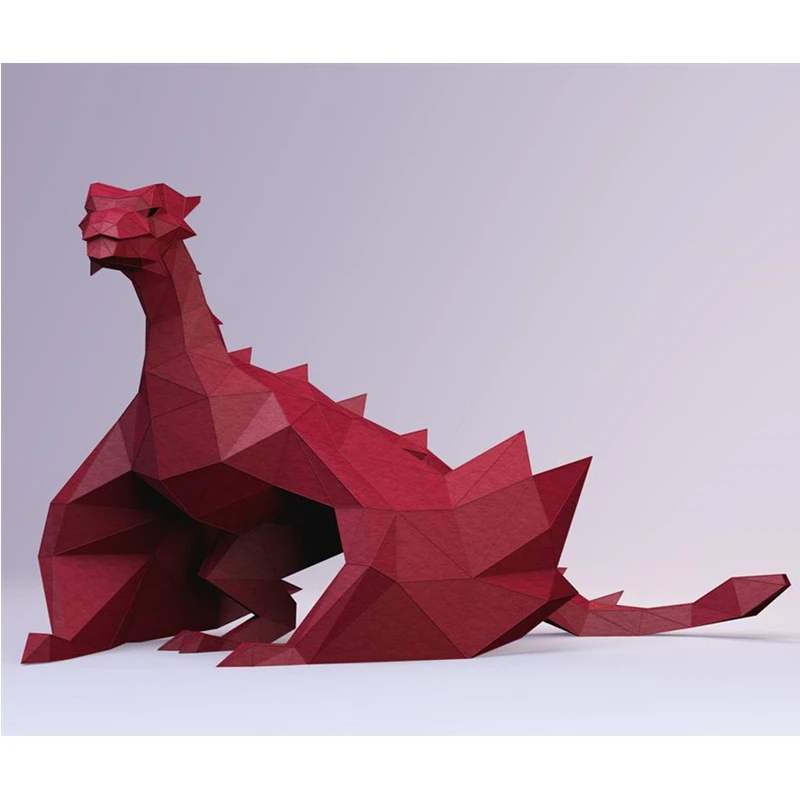 

Вдохновленный дракон, 3D пазлы, бумажная поделка, Настенная Художественная Скульптура, модель дракона, оригами, бумажная поделка, пазл, детск...