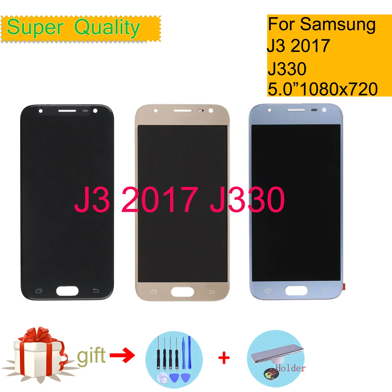 

Замена lcd s для Samsung Galaxy J3 2017 J330 J330F телефон lcd дисплей кодирующий преобразователь сенсорного экрана в сборе с регулировкой яркости
