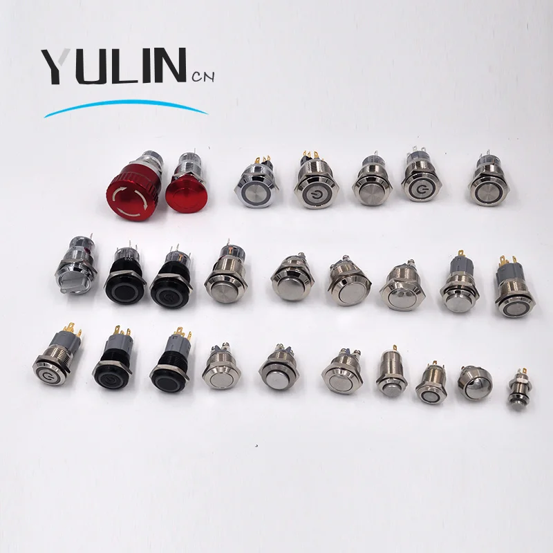 Водонепроницаемый металлический кнопочный переключатель 19 мм|Выключатели| |