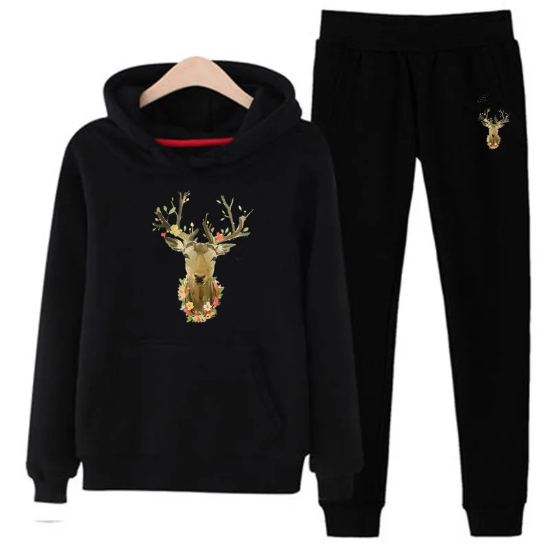 T47 женский спортивный костюм из двух предметов комплект толстовки с капюшоном и