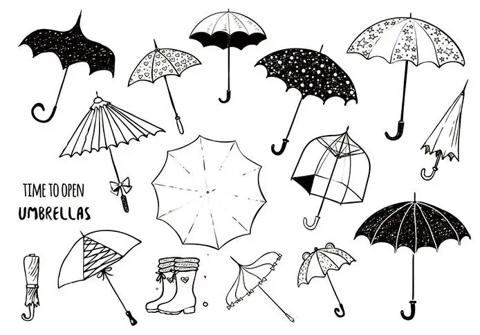 Зонт прозрачный штамп или для DIY скрапбукинга/изготовления карт/Детские забавные