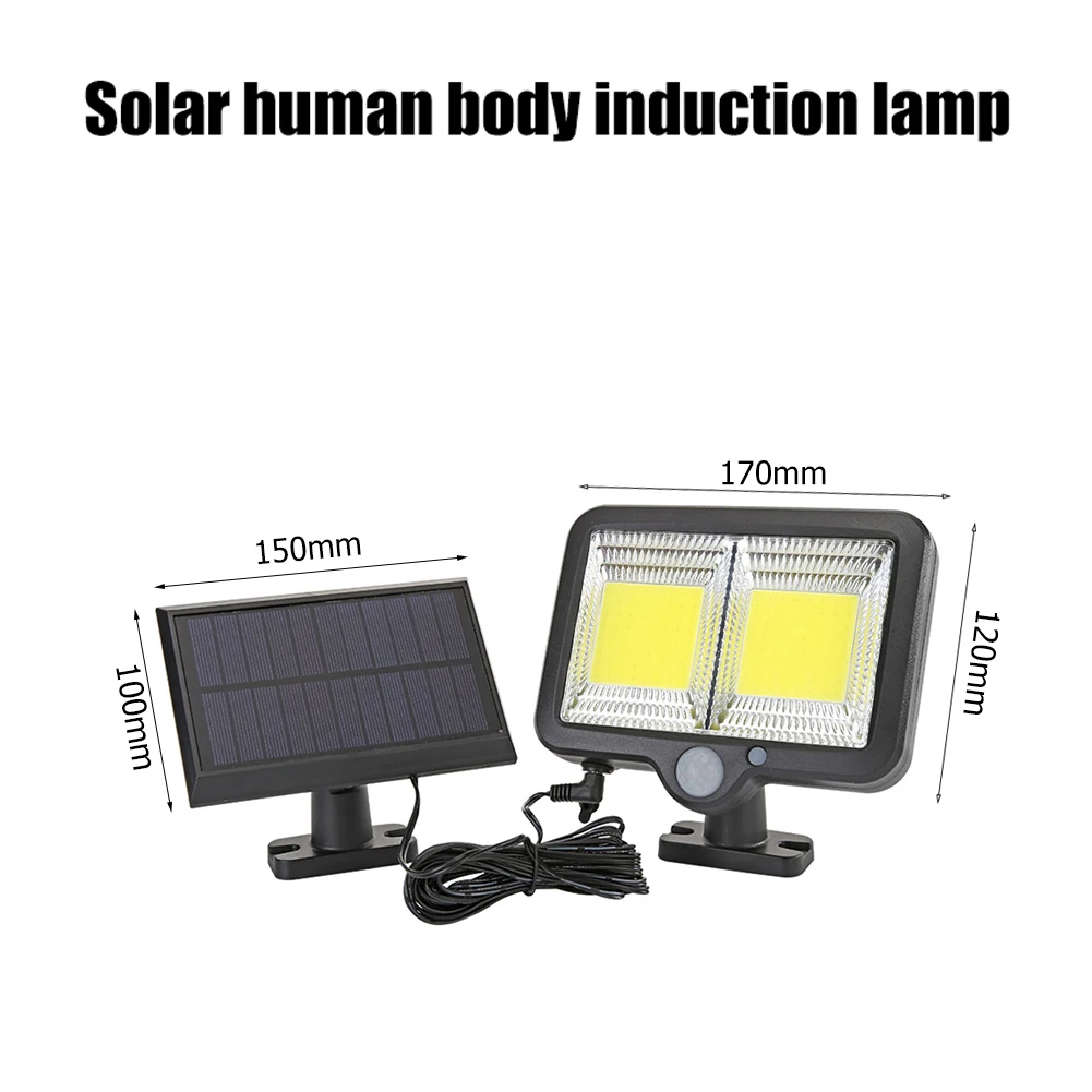 

128/150cob Solar Wall Light Outdoors Solar Garden Light Waterproof PIR Motion Sensor Wall Lamp Spotlights Emergency Street Lamp