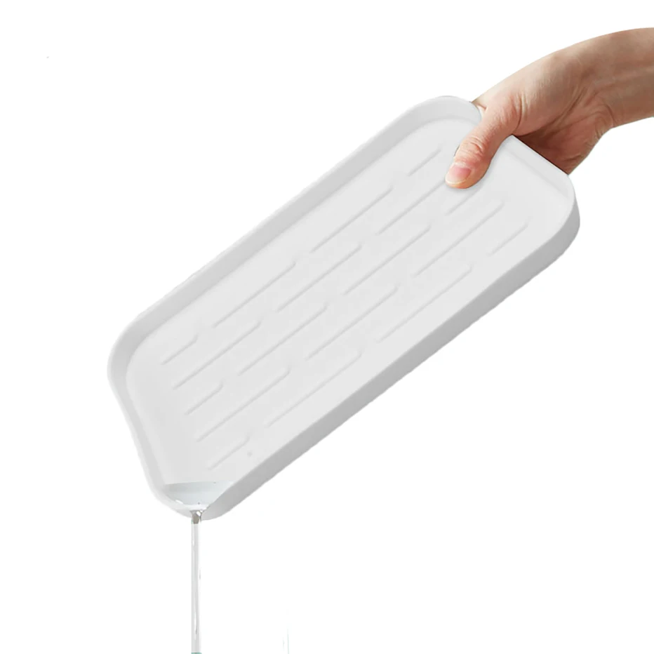 Силиконовый Лоток для слива раковины нескользящий губчатый диспенсер мыла и