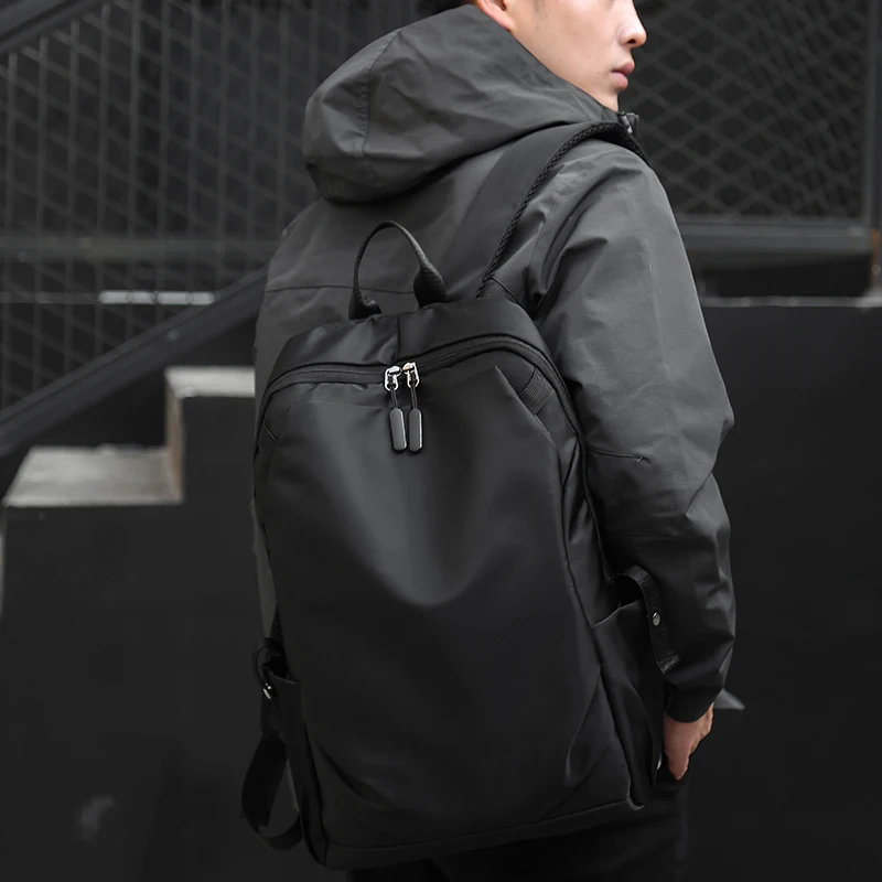 Модный простой Нейлоновый водонепроницаемый мужской рюкзак для ноутбука