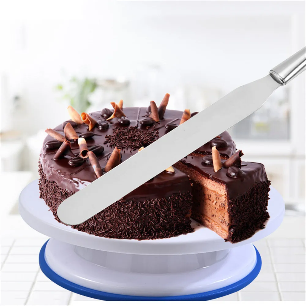 

Stainless Steel Cake Spatula 4/6/8/10/12 inch Butter Cream Icing Frosting Knife Smoother Kitchen Pastry Cake Decoration Tools