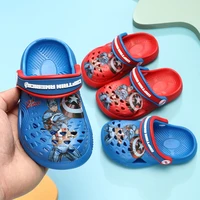 2021 new disney captain america cartoon 3 16 years old childrens printed casual breathable summer hole shoes