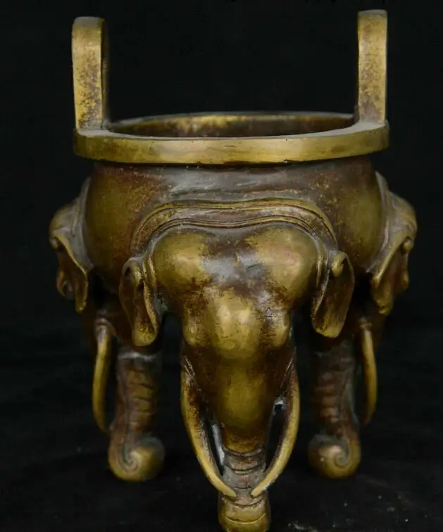 Китайский Бронзовый Слон насадка Heffalump курильница|Статуэтка святого| |